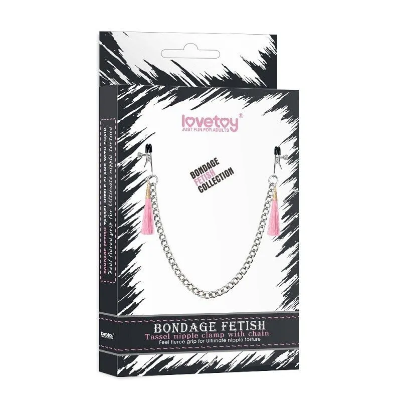 зажимы для сосков lovetoy tassel nipple clamp, розовые в Перми