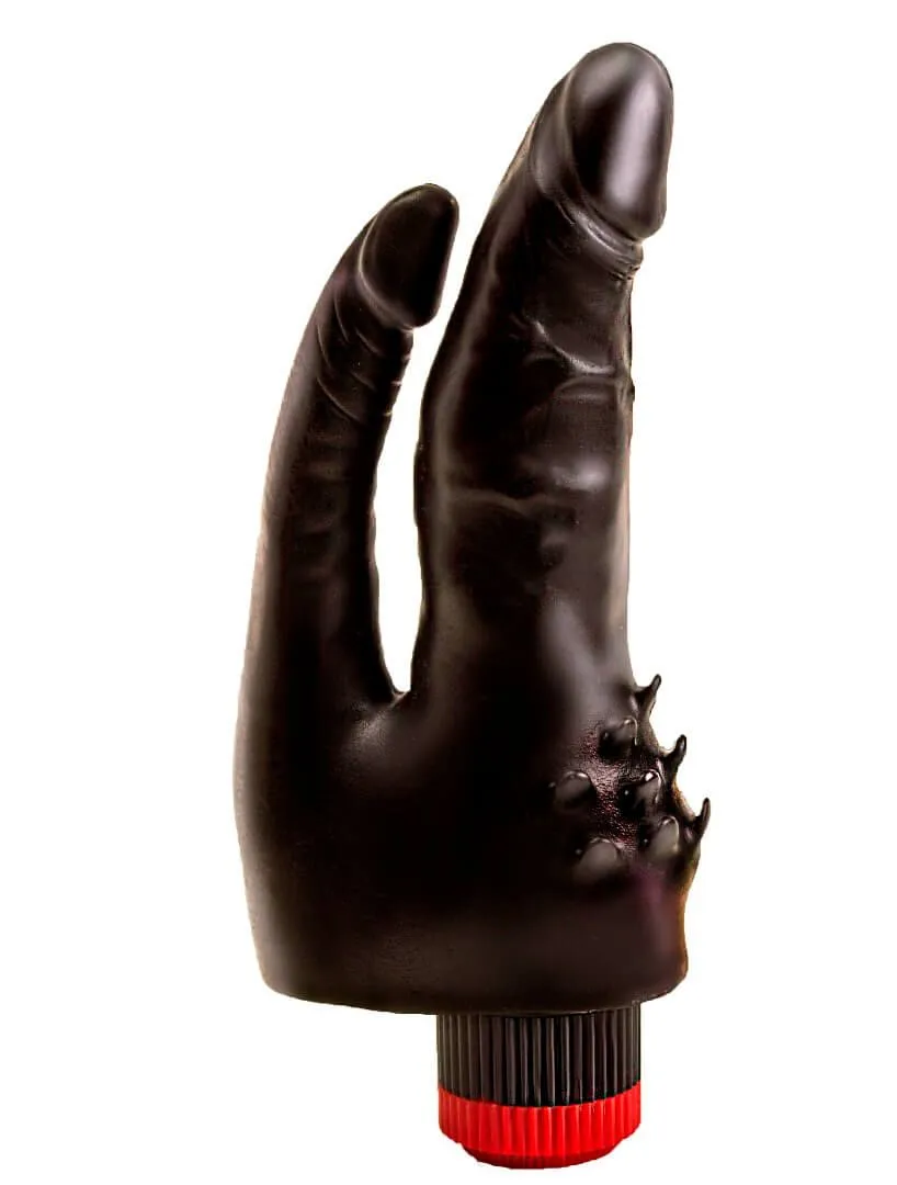 Вибромассажер двойной, чёрный