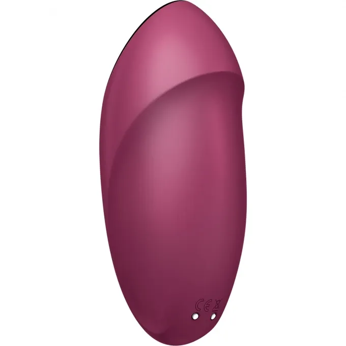 вибромассажер satisfyer tap & climax 1, силикон, бордовый, 11 см в Перми