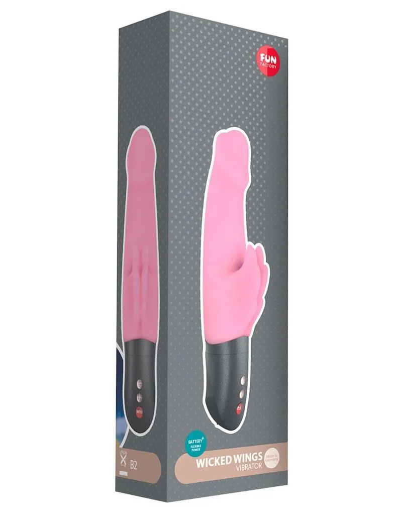 вибратор fun factory wicked wings battery plus, нежно-розовый в Перми