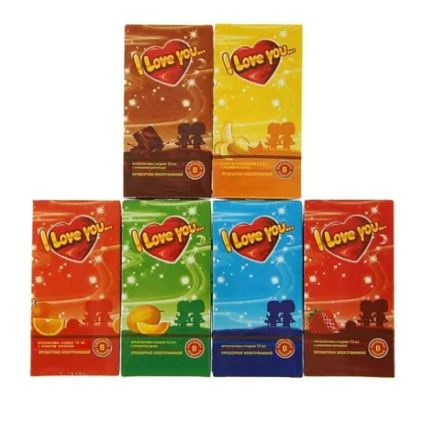 презервативы "i love you", 12 шт, в ассортименте в Перми