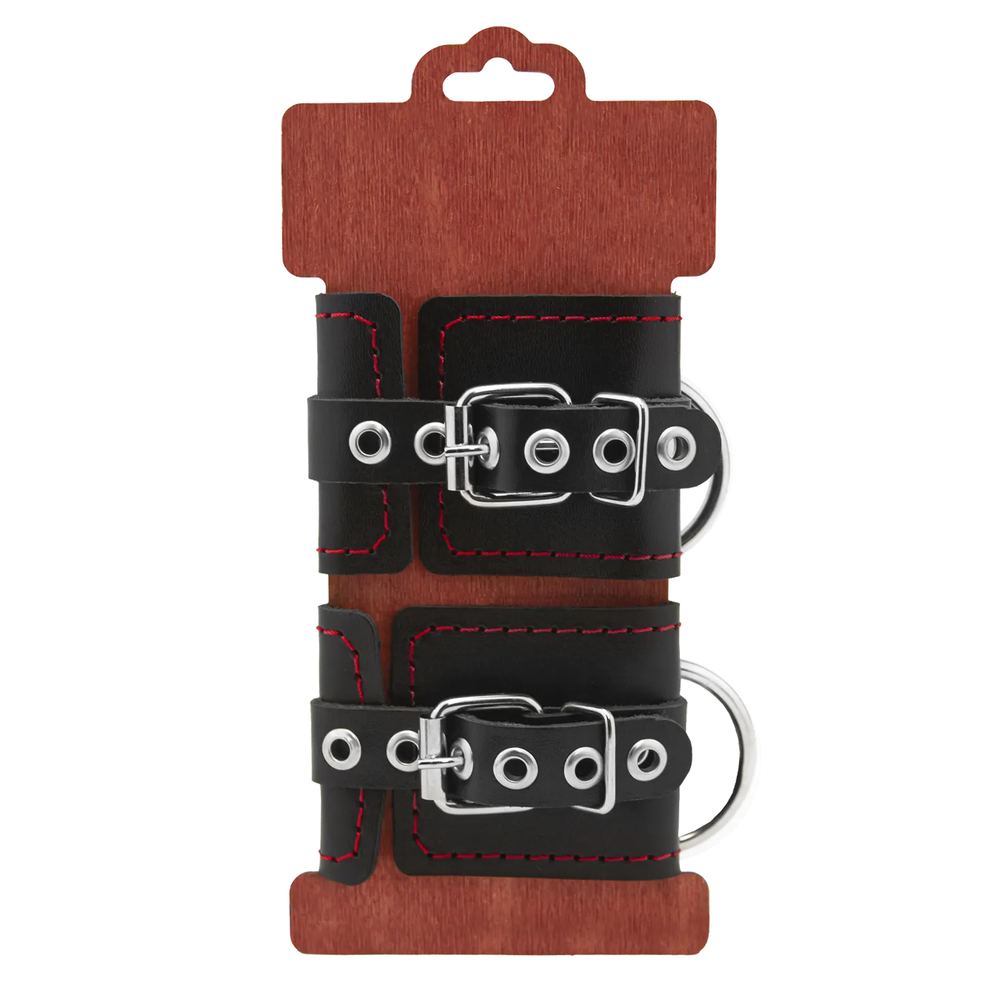 наручники декоративные pinkrabbit из натуральной кожи, с контрастной строчкой в Перми