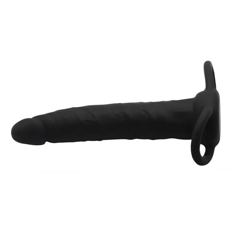 насадка анальная lovetoy silicone fantasy duoble prober, чёрная в Перми