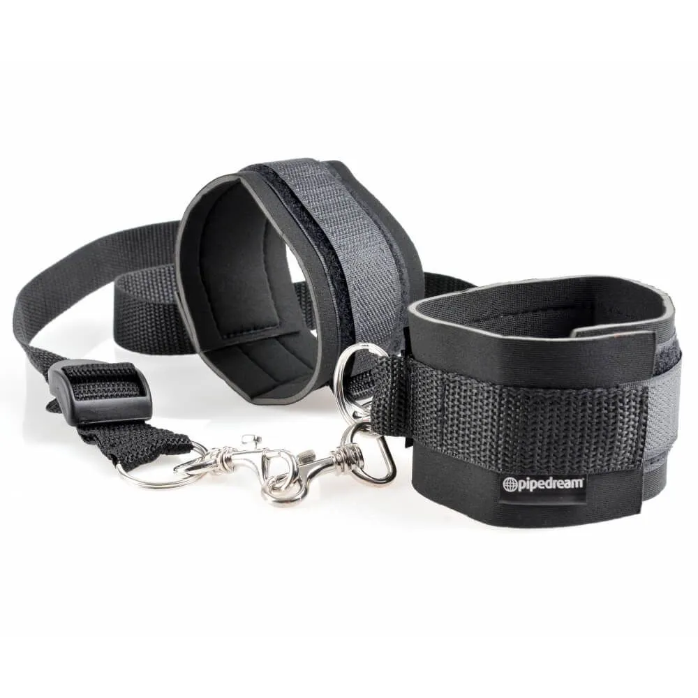 набор для бондажа pipedream cuff & tether set, черный в Перми