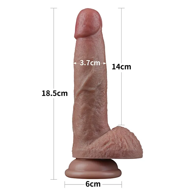 фаллоимитатор реалистичный lovetoy на присоске 18 см, телесный в Перми