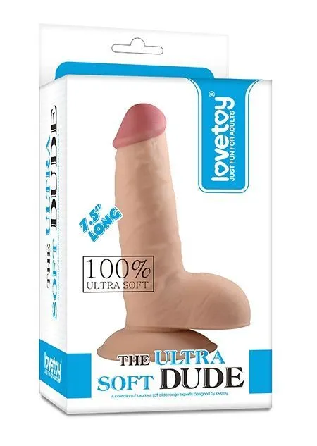 фаллоимитатор на присоске lovetoy the ultra soft dude, телесный в Перми