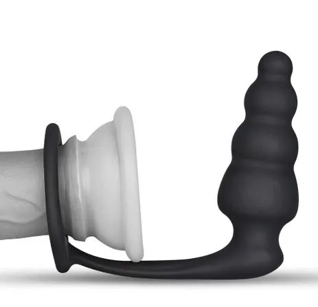 анальная пробка lovetoy combo master cockring plug, черная в Перми