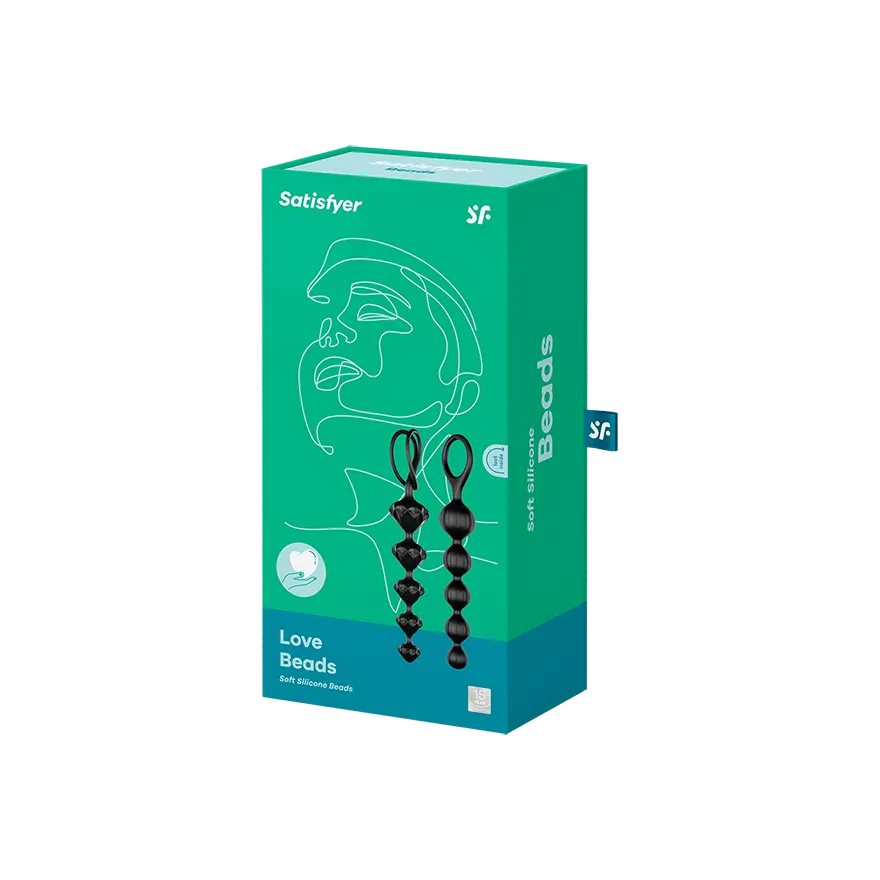 набор стимуляторов satisfyer love beads, чёрные в Перми