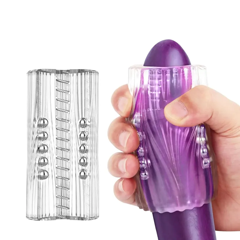 мастурбатор прозрачный channel из tpe, со встроенными стальными шариками в Перми