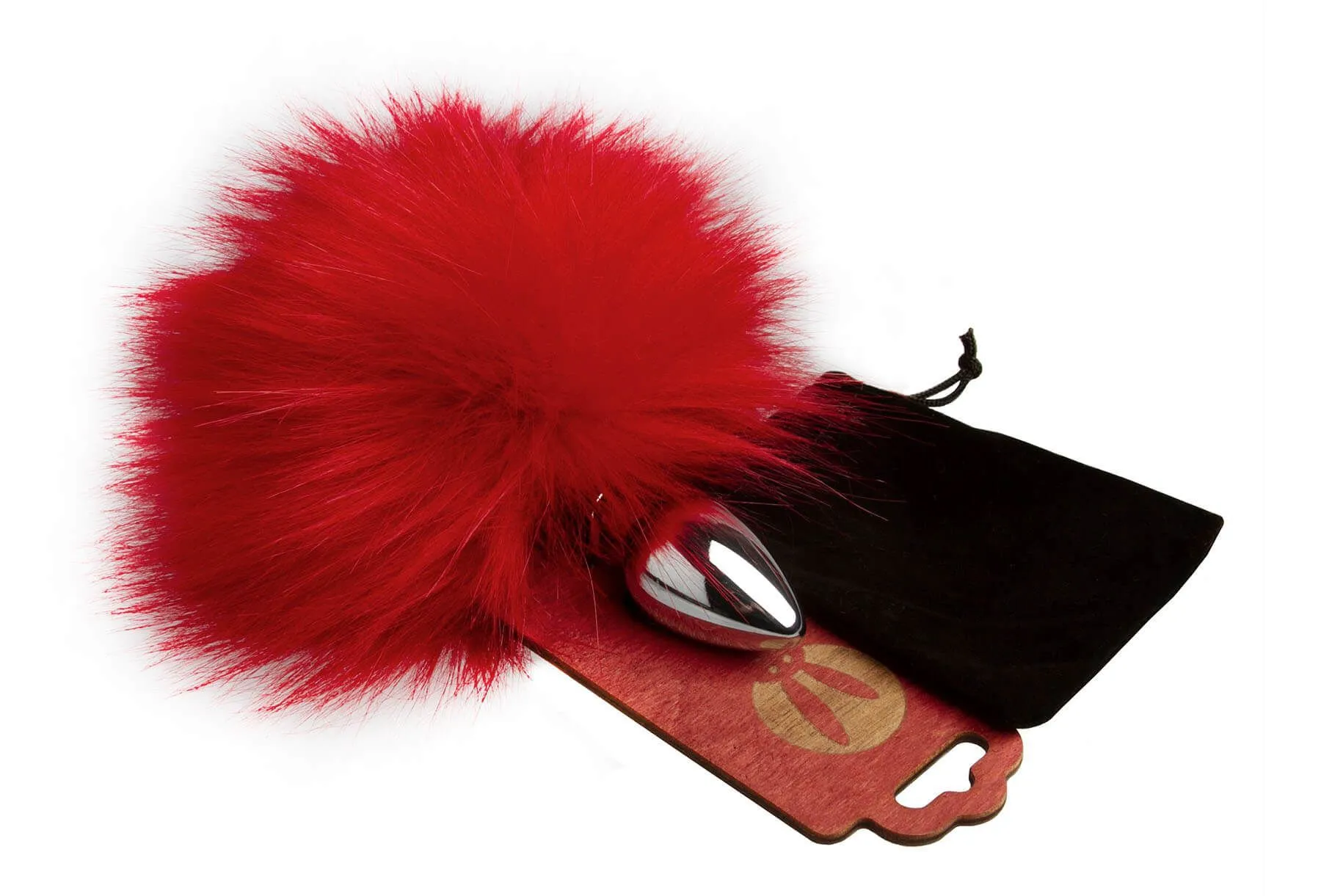 анальная пробка pinkrabbit с хвостом кролика, красная в Перми