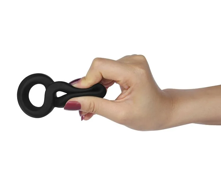 кольцо эрекционное двойное lovetoy x-basic, черное в Перми