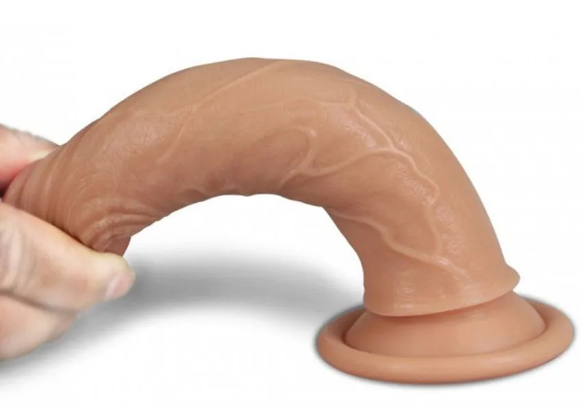 фаллоимитатор 7 inch dual layered liquid silicone nature cock, телесный в Перми