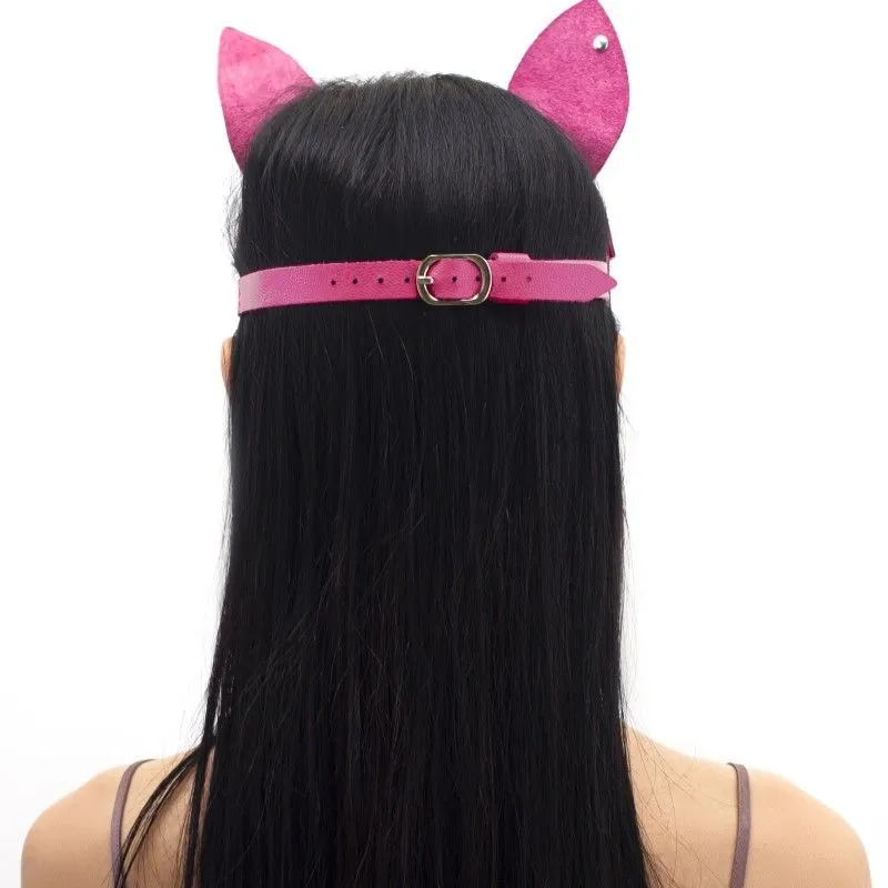 маска кошки со стразами pinkrabbit, розовая в Перми