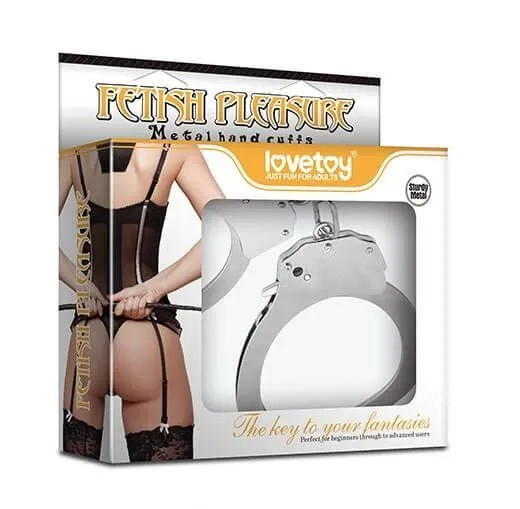 наручники декоративные lovetoy fetish pleasure metal, серебристые в Перми