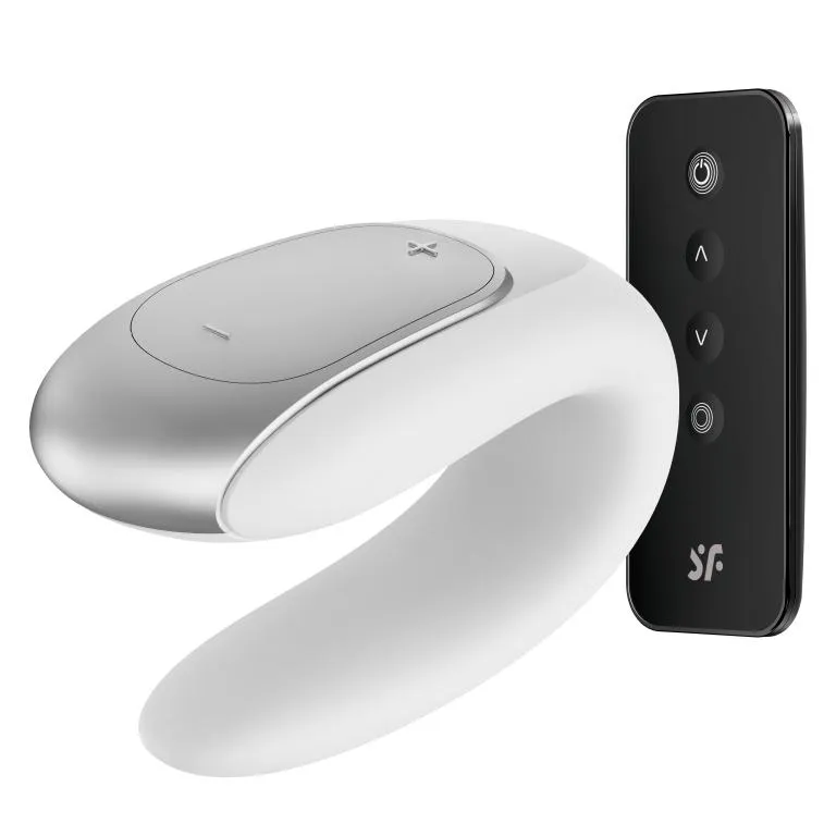 парный вибратор satisfyer double fun с возможностью управления через пульт и приложение (белый) в Перми
