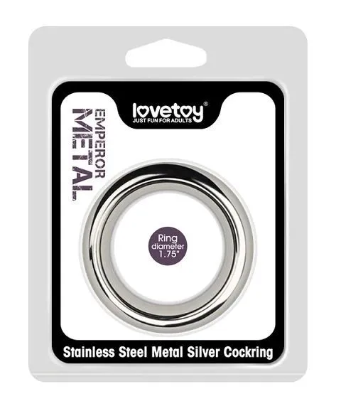 кольцо lovetoy metal silver cockring 4,5 см, металлическое в Перми