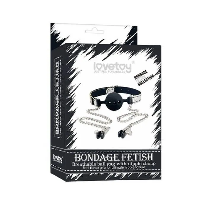 кляп с зажимами для сосков lovetoy bondage fetish в Перми