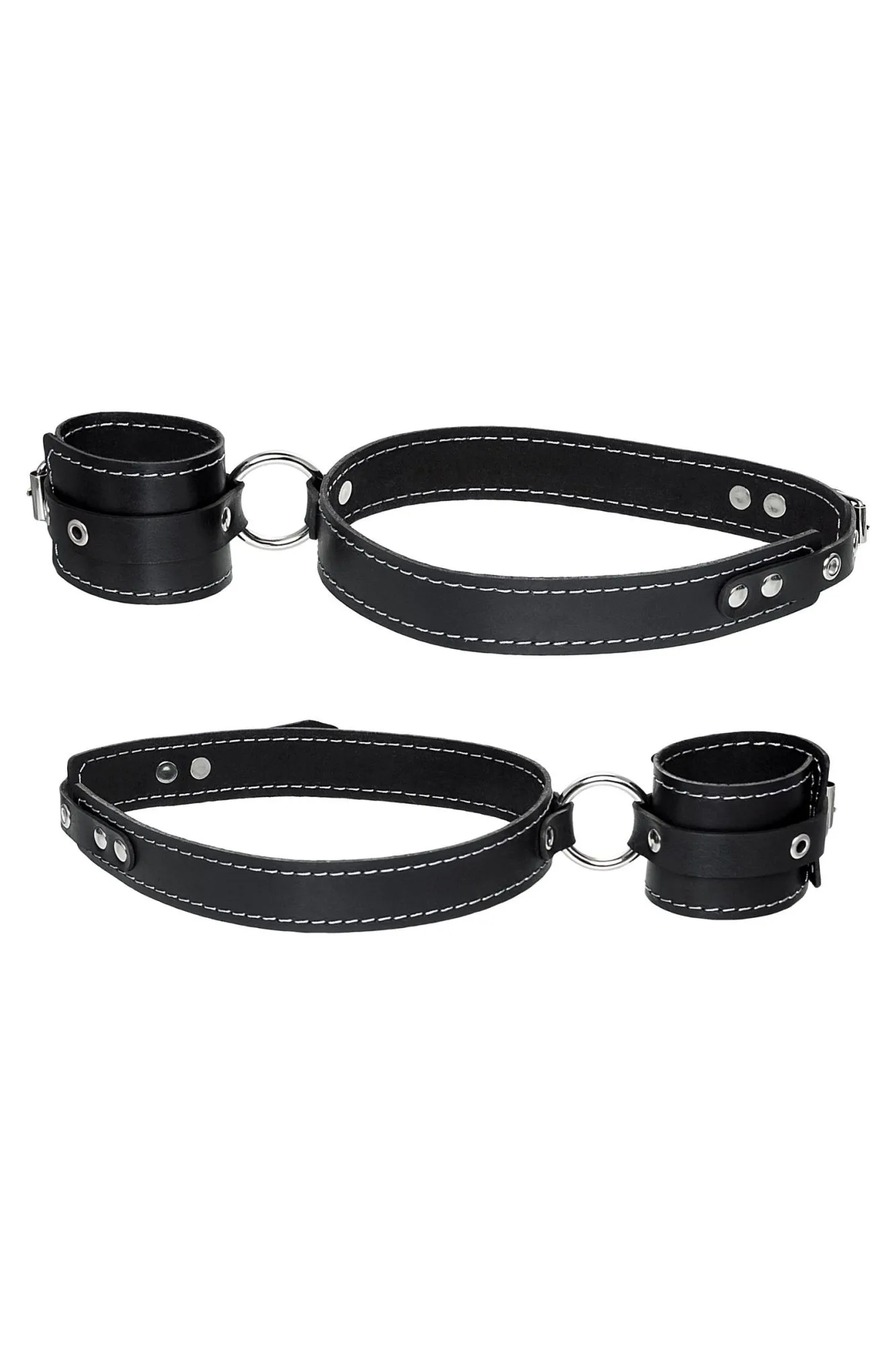 бондажная система pecado bdsm, для фиксации рук к ногам, натуральная кожа, черная в Перми