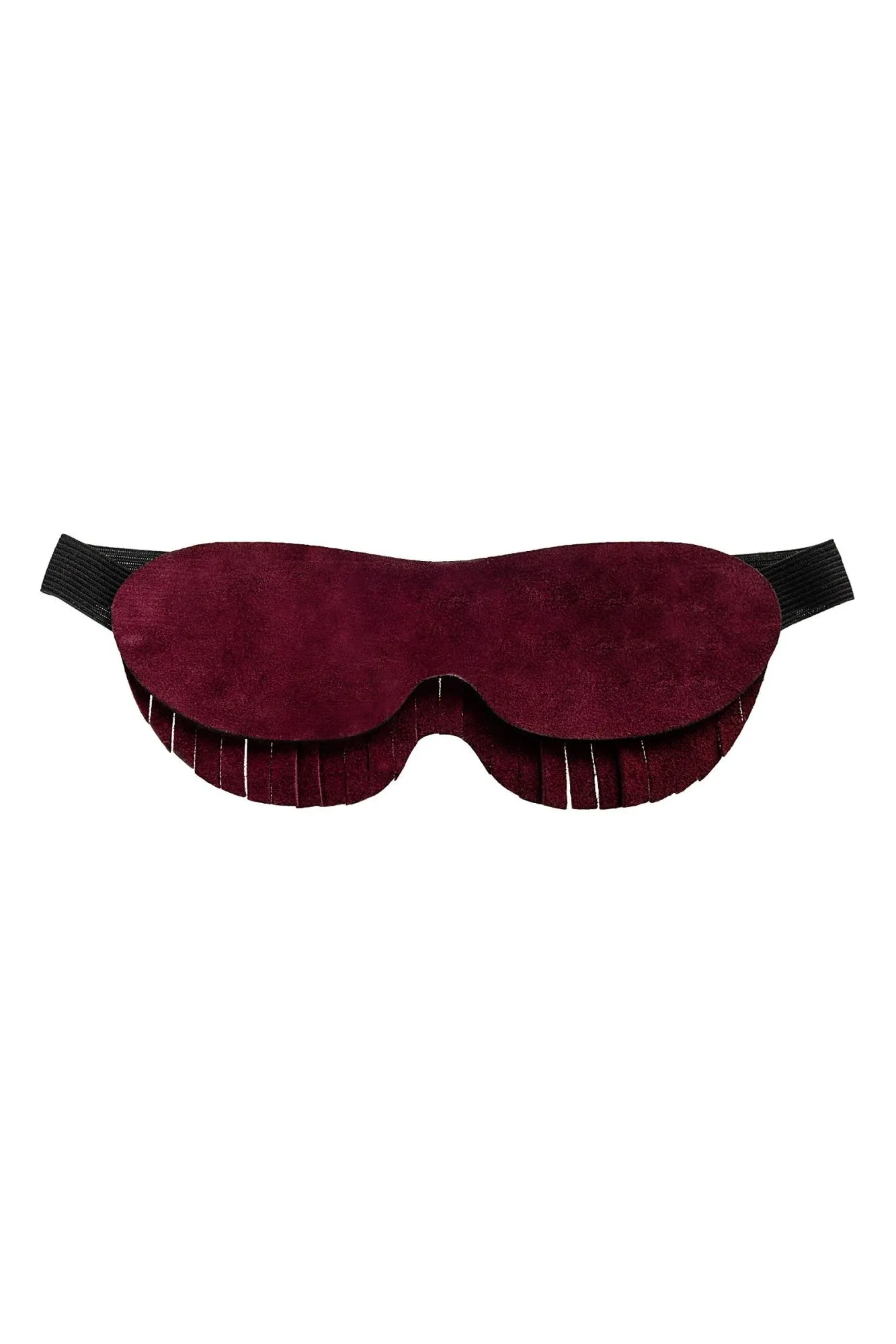 маска pecado bdsm, с бахромой, натуральный велюр, бордовая в Перми