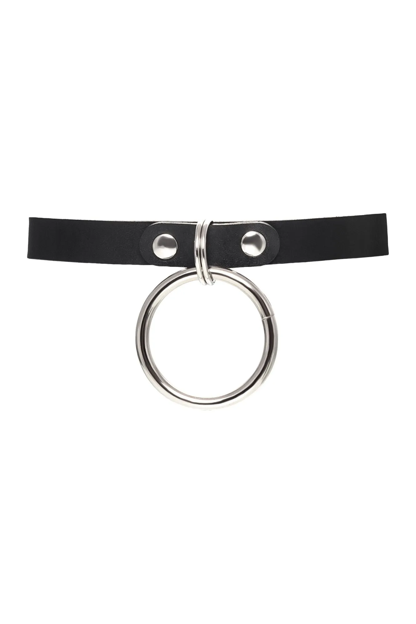 чокер pecado bdsm, с круглым кольцом, модель 2, натуральная кожа, чёрный в Перми