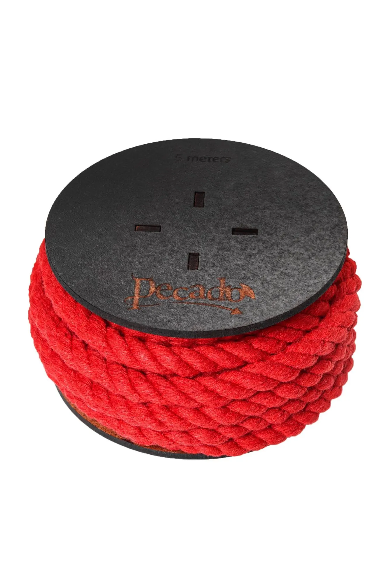 веревка для шибари pecado bdsm, на катушке, хлопок, красная, 5 м в Перми