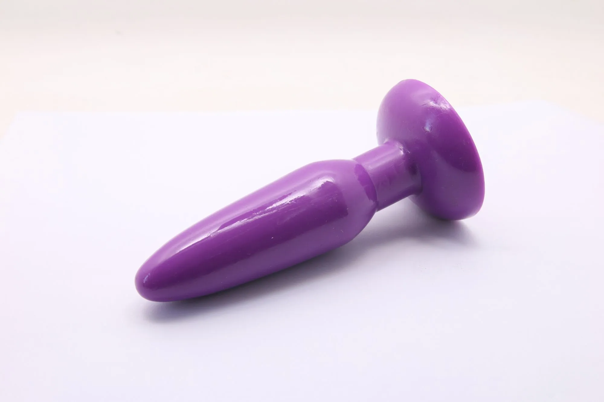 анальная пробка с присоской 3,7 см purple bi-017001r в Перми