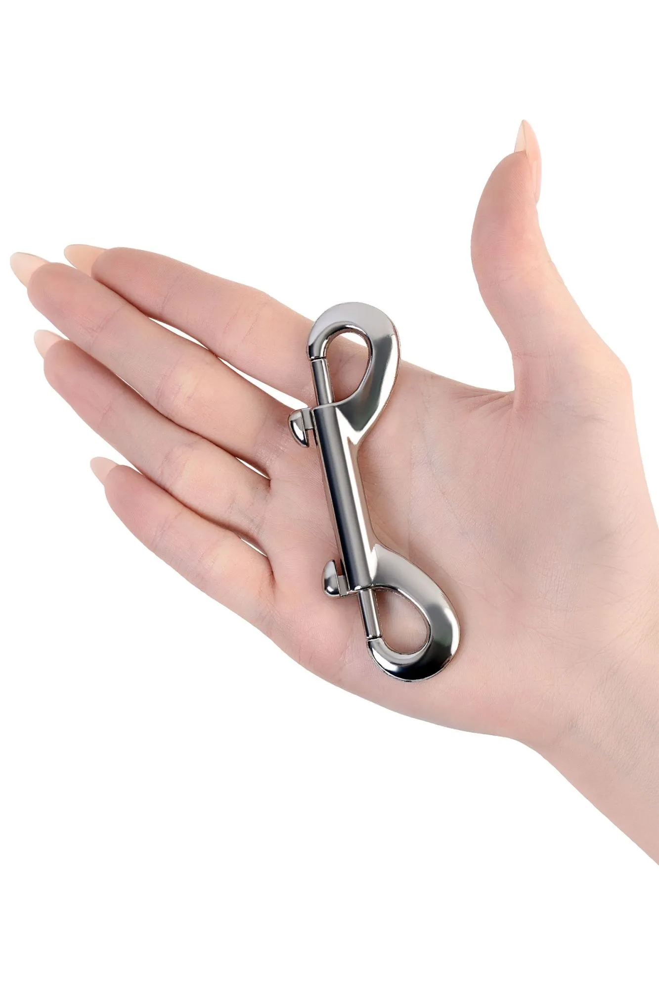 карабин двусторонний toyfa metal, металл, серебряный, 9 см в Перми