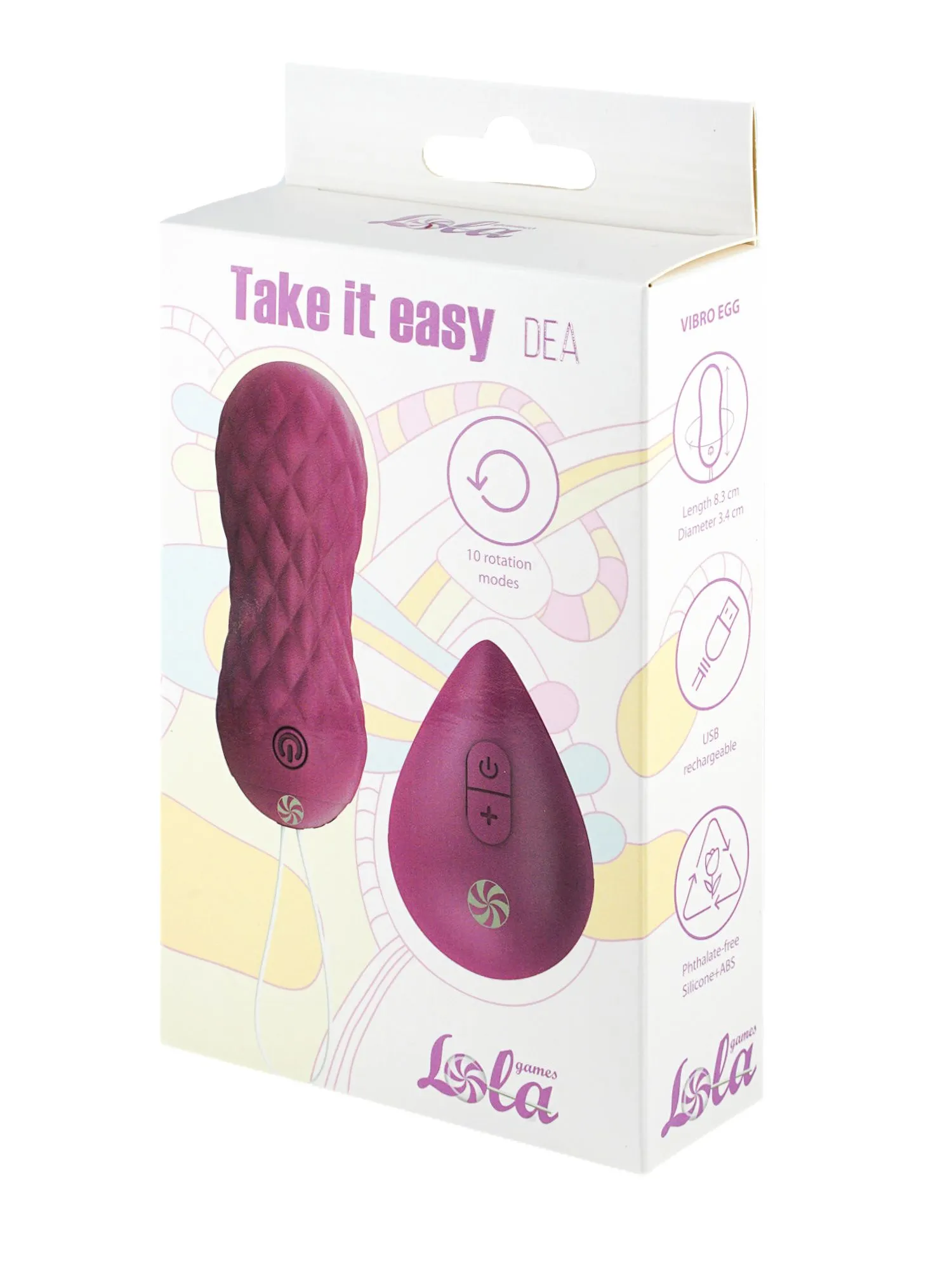 вращающиеся виброшарики на пульте take it easy dea purple 9021-06lola в Перми