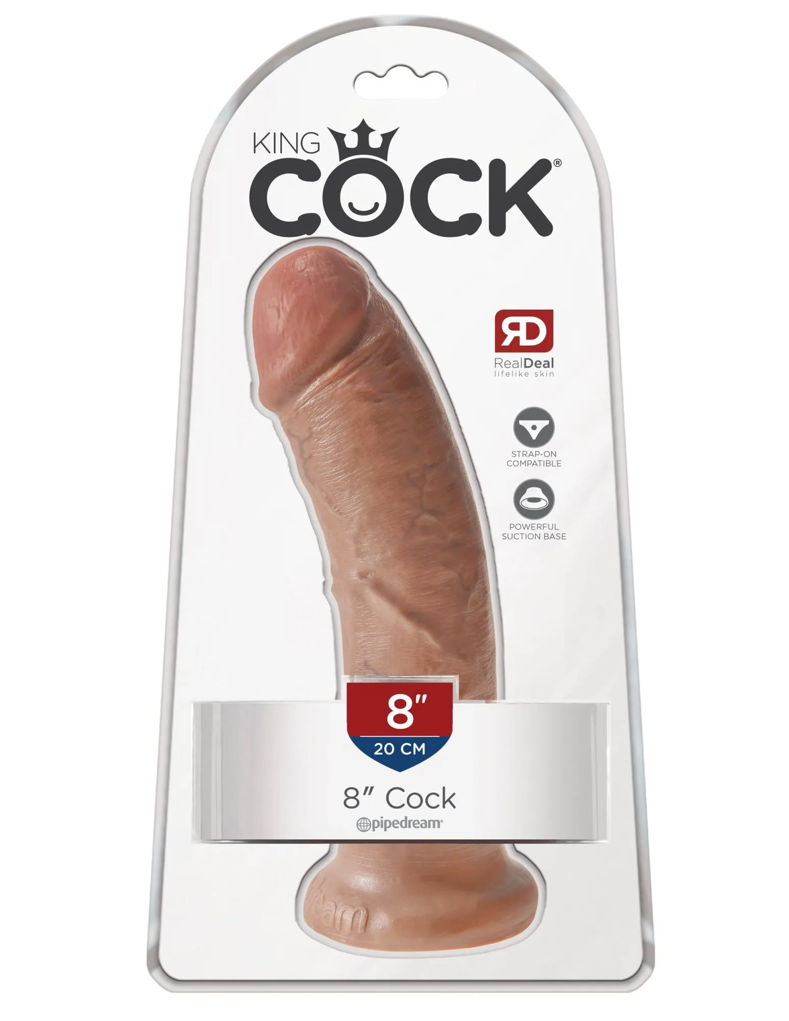 фаллоимитатор king cock 8" мулат cock - flesh pipedream 550322pd в Перми