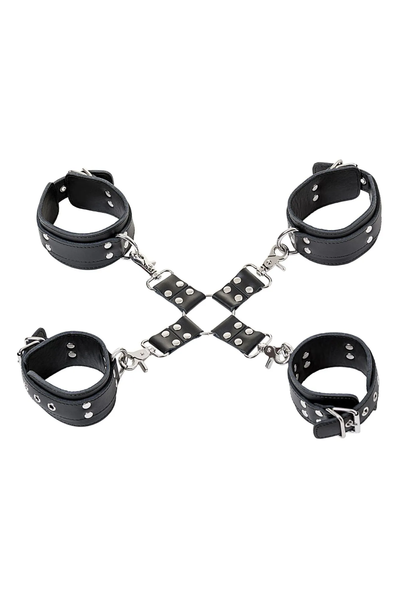 комплект бондажный toyfa theatre, кожанный, черный в Перми