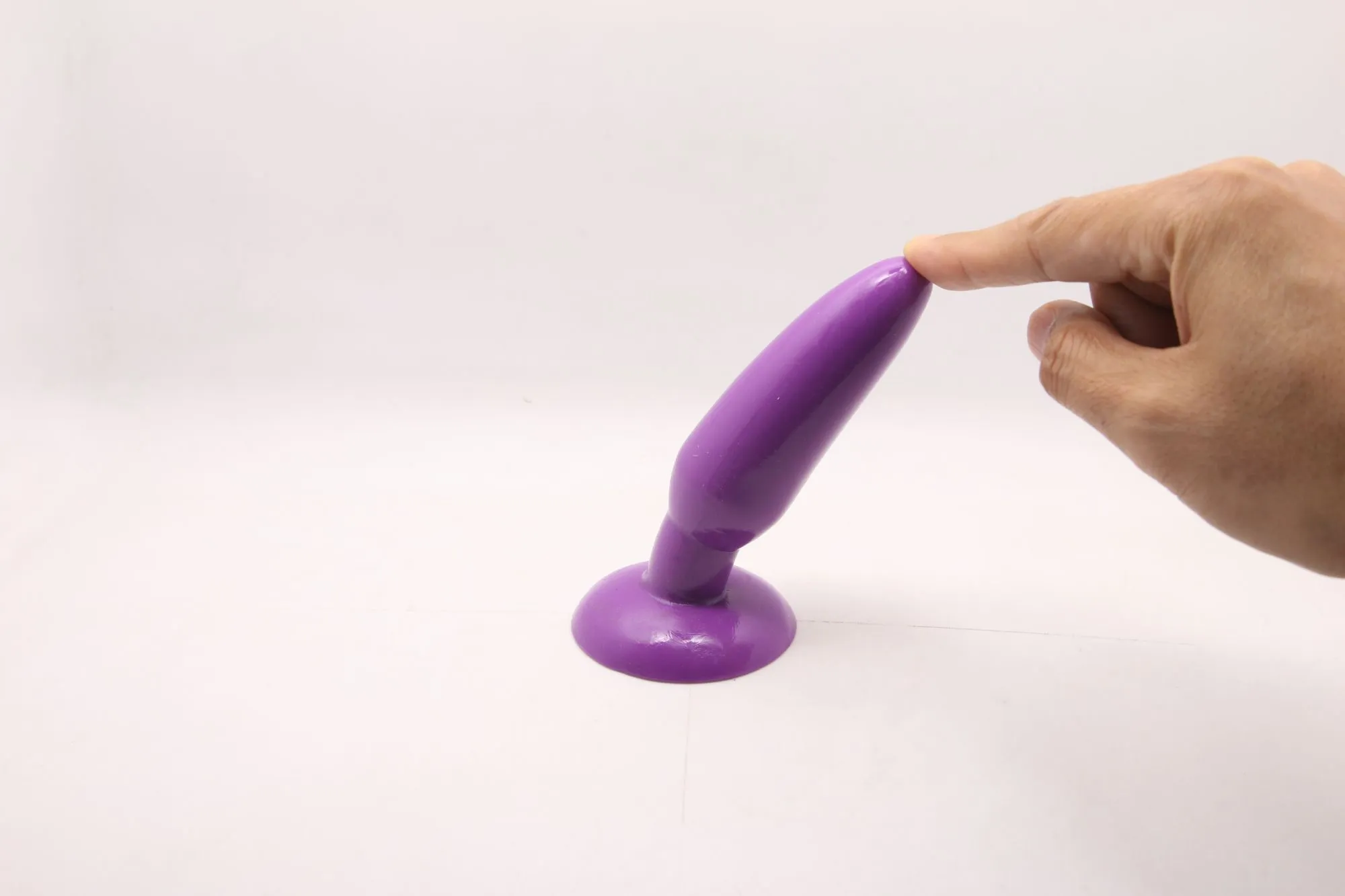 анальная пробка с присоской 3,7 см purple bi-017001r в Перми