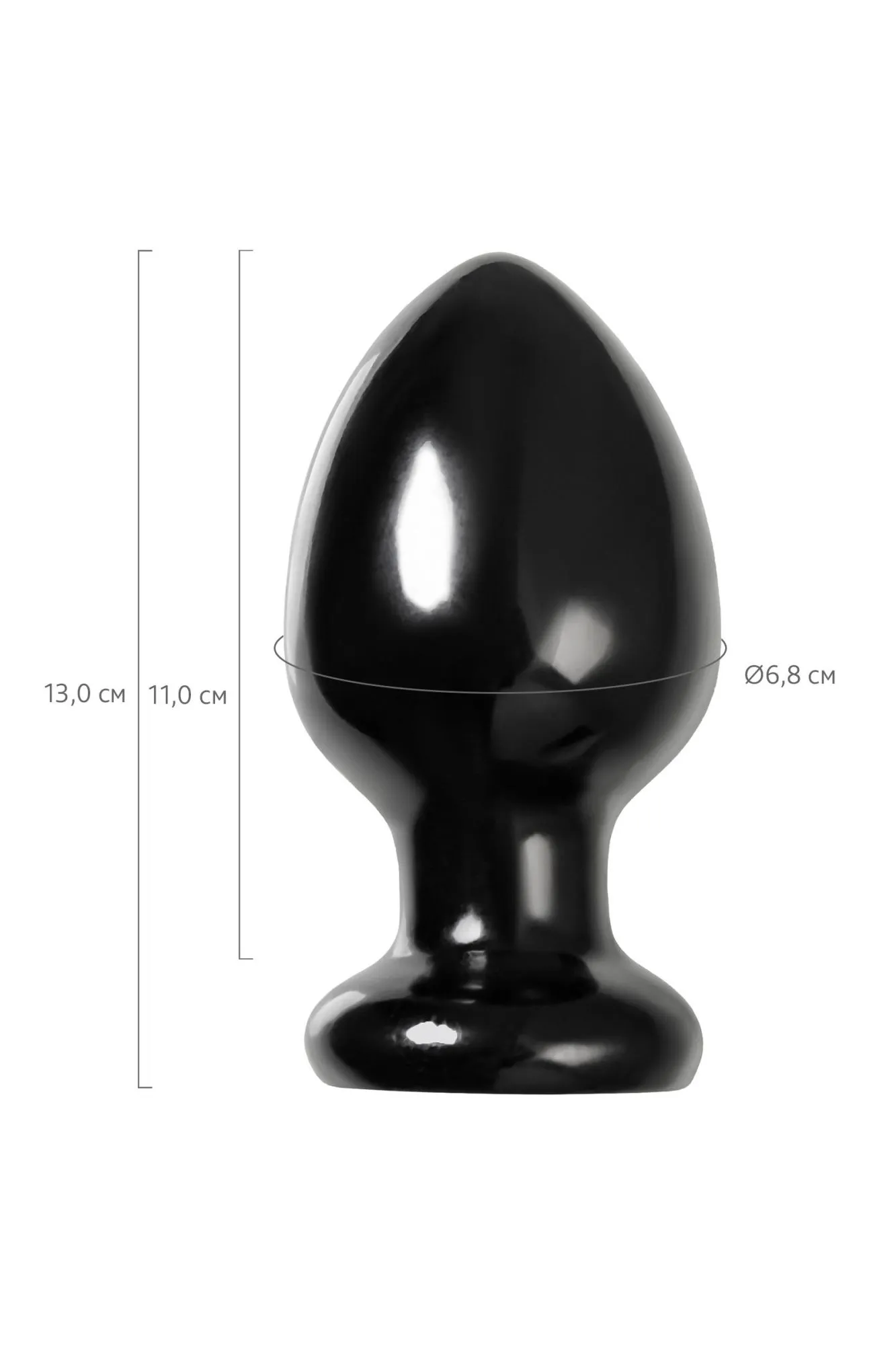 анальная втулка toyfa popo pleasure cetus β, pvc, черная, 13 см, ø 6,8 см в Перми