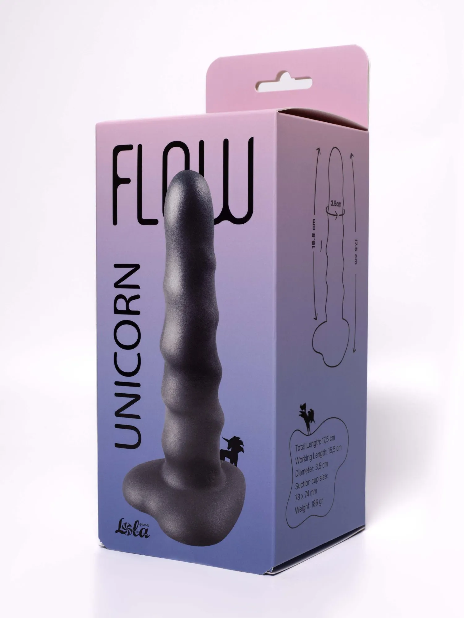 нереалистичный дилдо unicorn black 2043-03lola в Перми