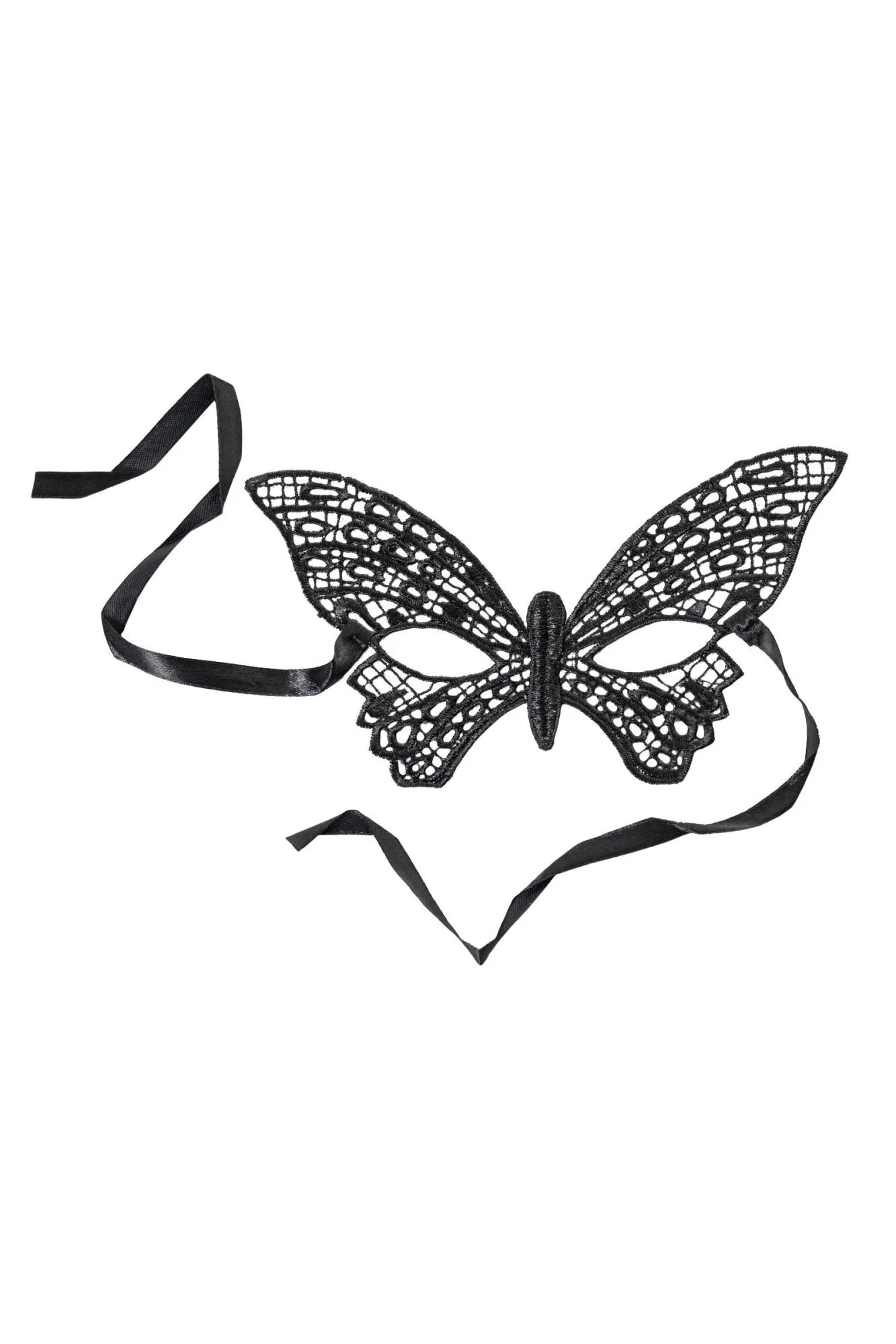 маска нитяная toyfa theatre «бабочка», текстиль, черная в Перми