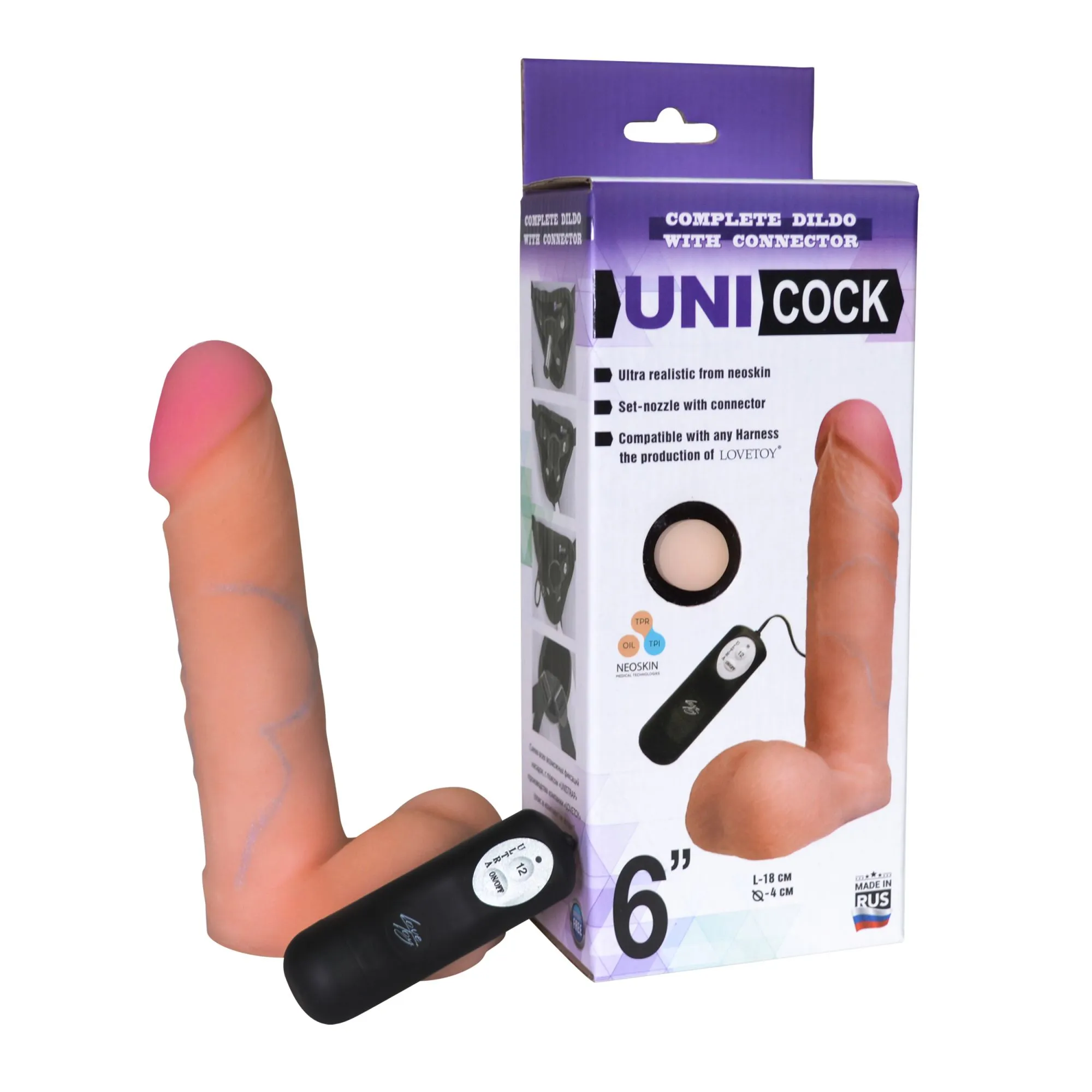 насадка на harness с вибрацией 12 режимов unicock 6"d  081413ru в Перми