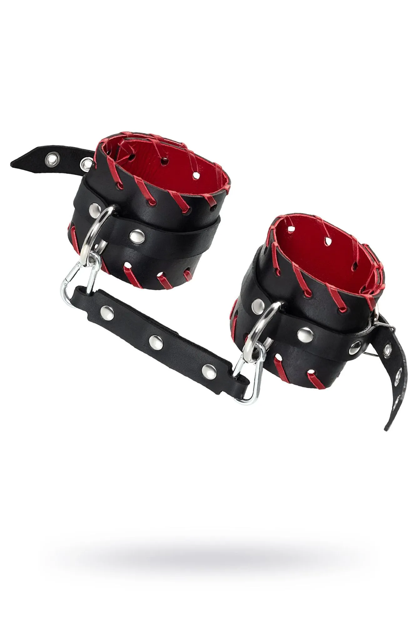 оковы pecado bdsm, с красной окантовкой, натуральная кожа, черные в Перми