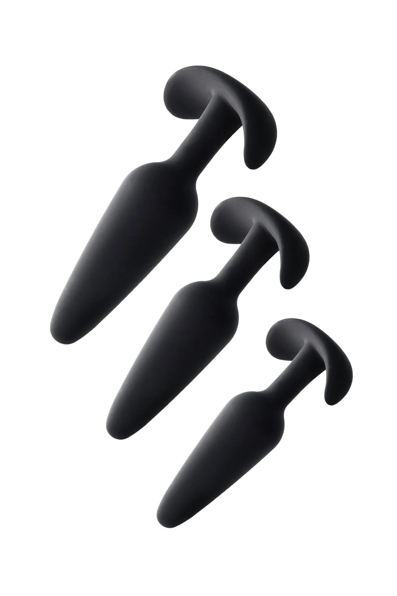 набор анальных втулок toyfa popo pleasure eridani, силикон, черный, 3 шт. в Перми