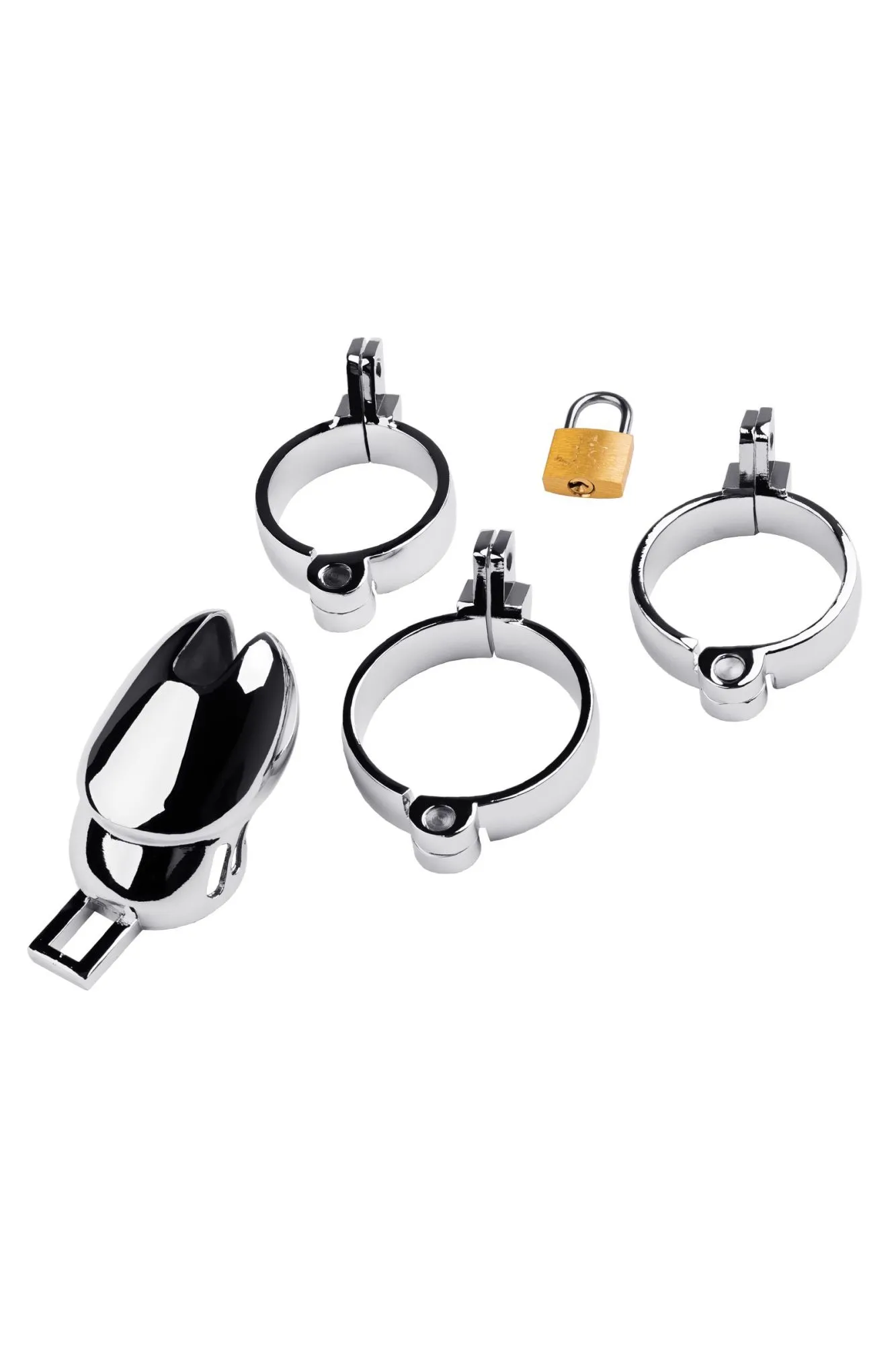 пояс верности мужской toyfa metal на головку, серебряный в Перми