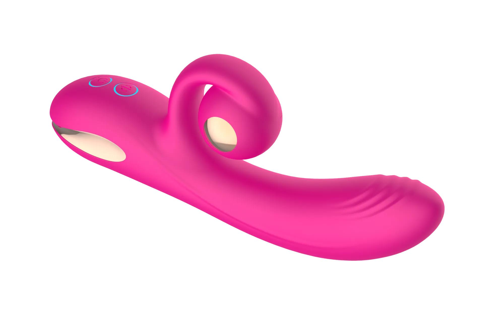 силиконовый вибратор-кролик с функцией вращения sw3052-hot-pink в Перми