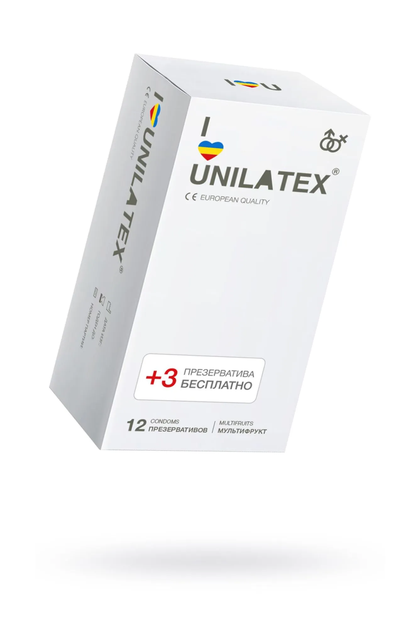 презервативы unilatex, multifrutis, аромат, цветные, 19 см, 5,4 см, 15 шт. в Перми