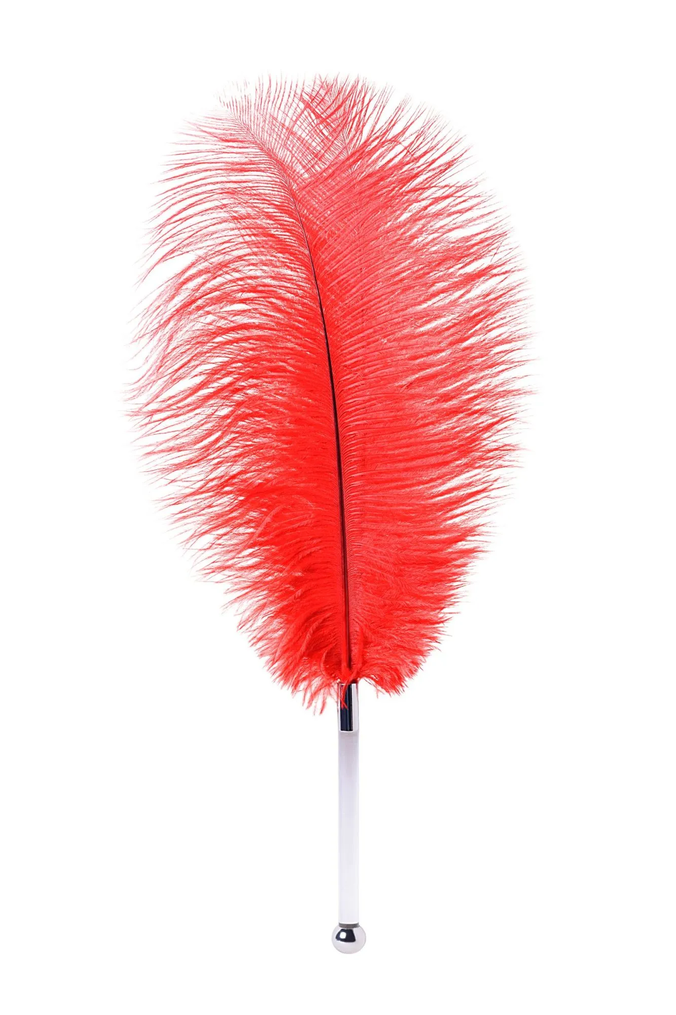 перо toyfa theatre, страусиное, красный, 40 см в Перми