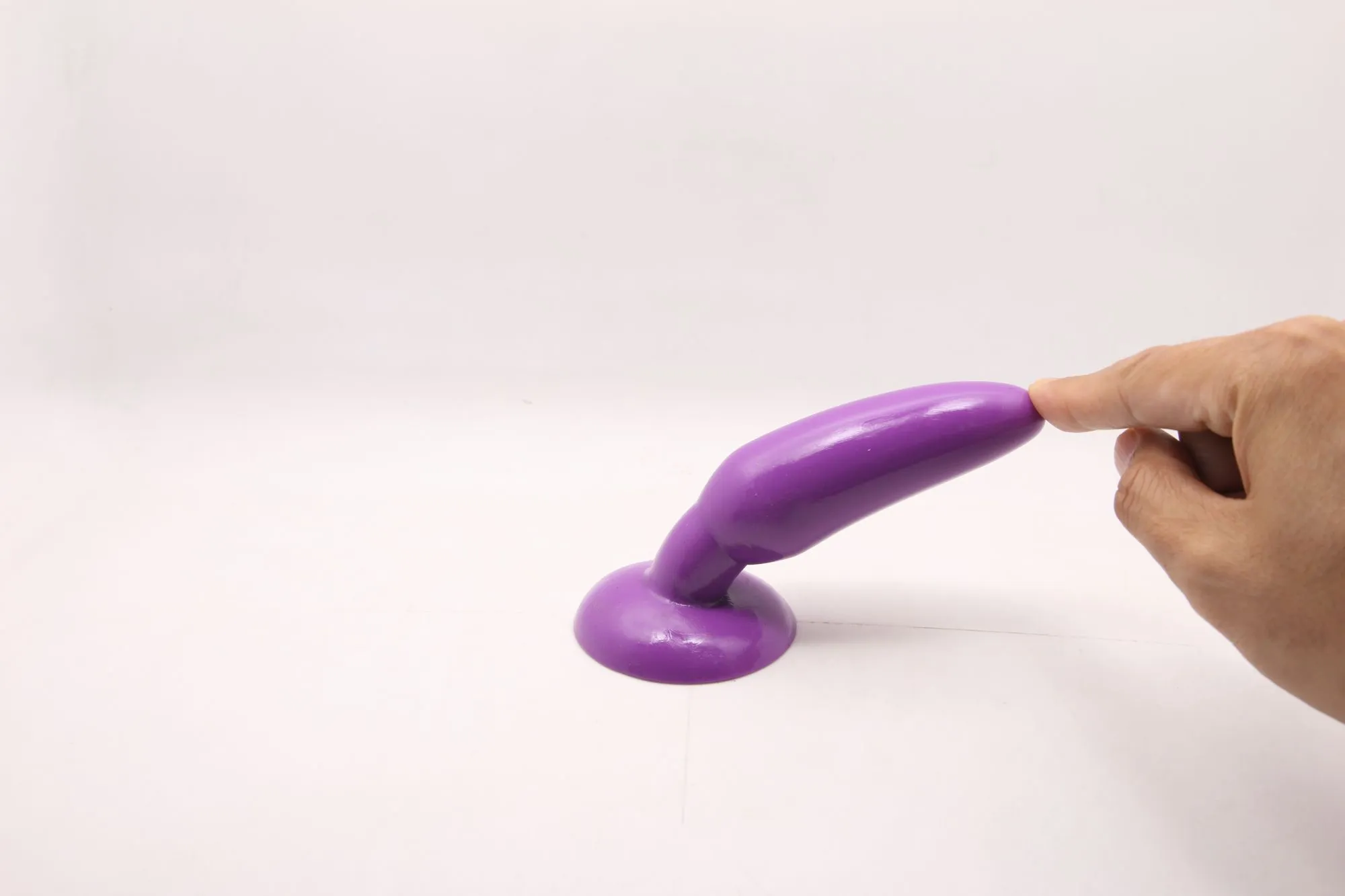 анальная пробка с присоской 3,7 см purple bi-017001r в Перми