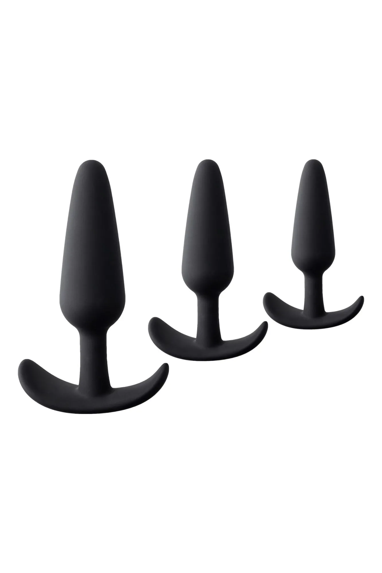 набор анальных втулок toyfa popo pleasure eridani, силикон, черный, 3 шт. в Перми