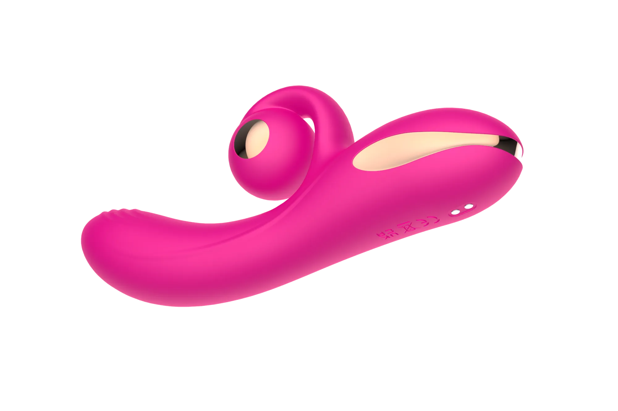 силиконовый вибратор-кролик с функцией вращения sw3052-hot-pink в Перми