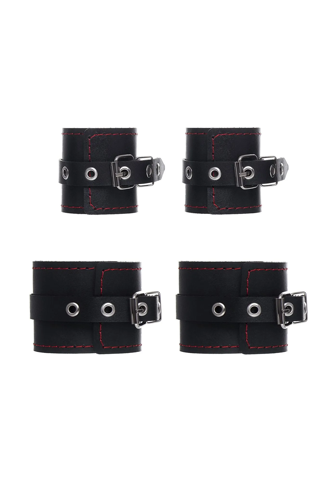 бондажный набор pecado bdsm, сцепка, наручники, оковы, натуральная кожа, черный в Перми