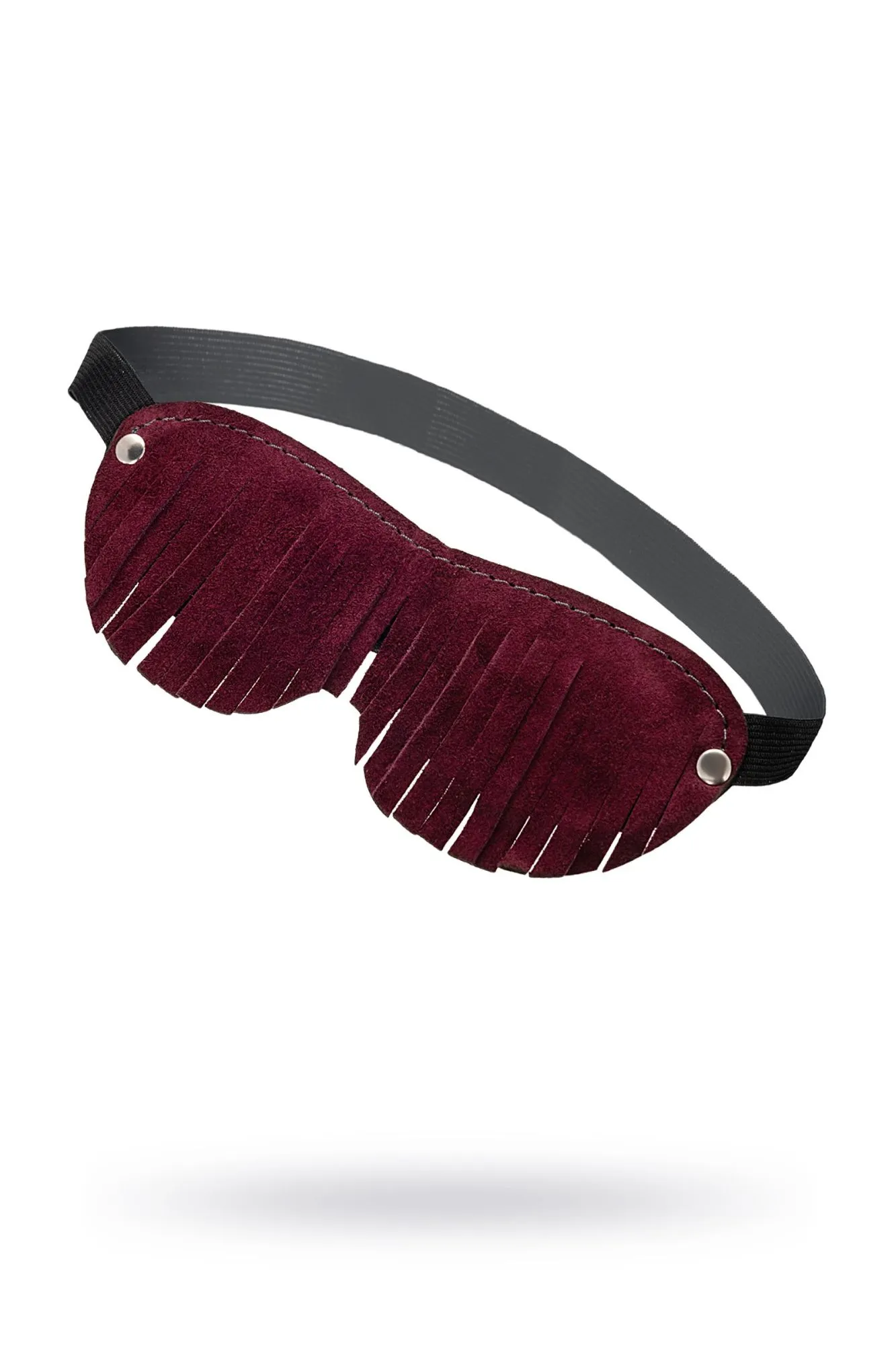 маска pecado bdsm, с бахромой, натуральный велюр, бордовая в Перми