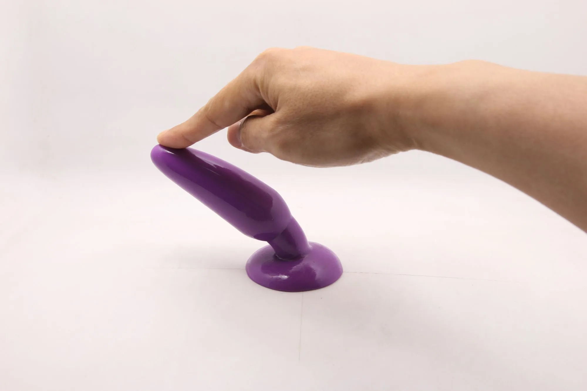 анальная пробка с присоской 3,7 см purple bi-017001r в Перми