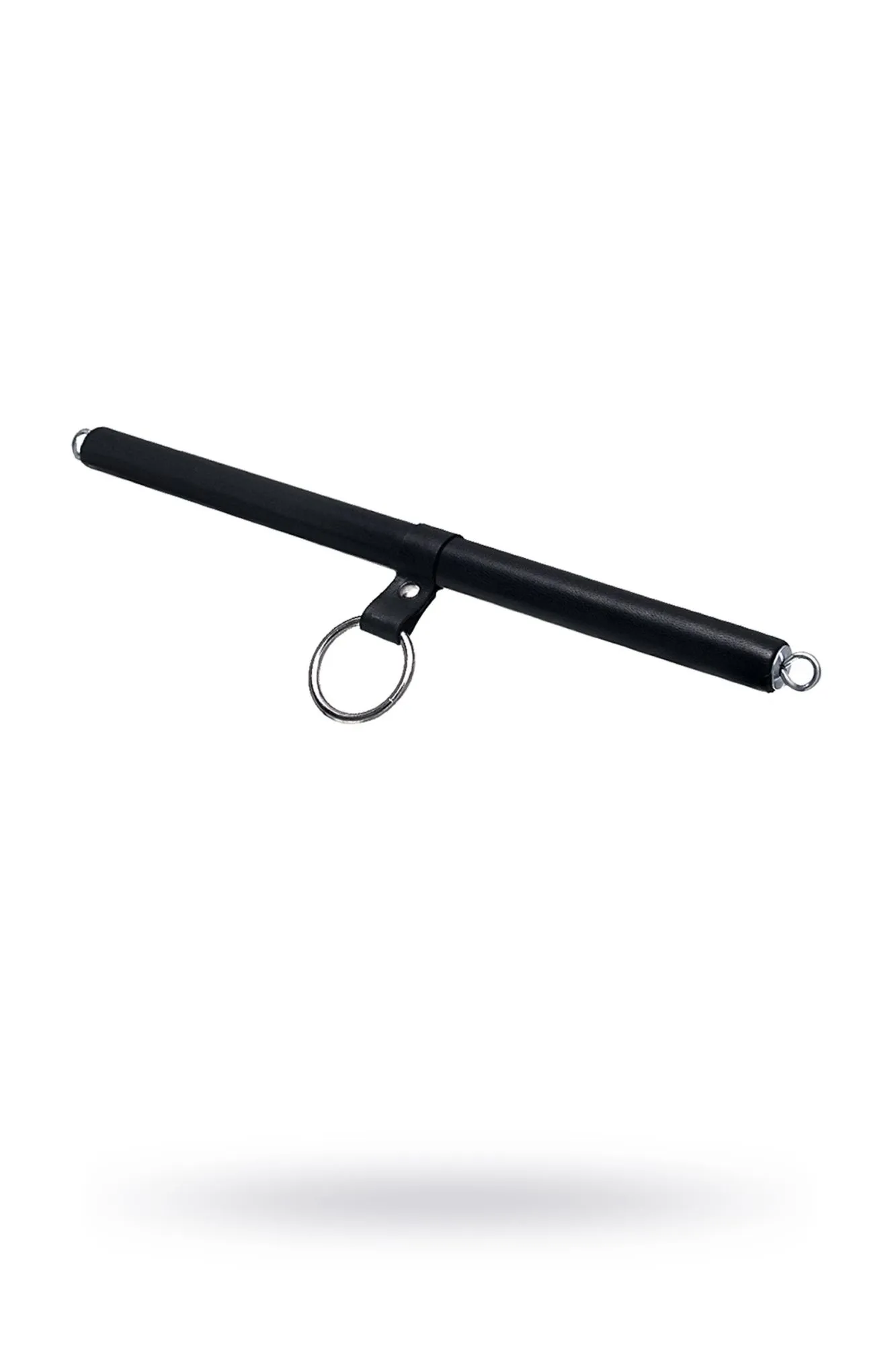 распорка маленькая для фиксации pecado bdsm, с кольцом, натуральная кожа и дерево, черная в Перми