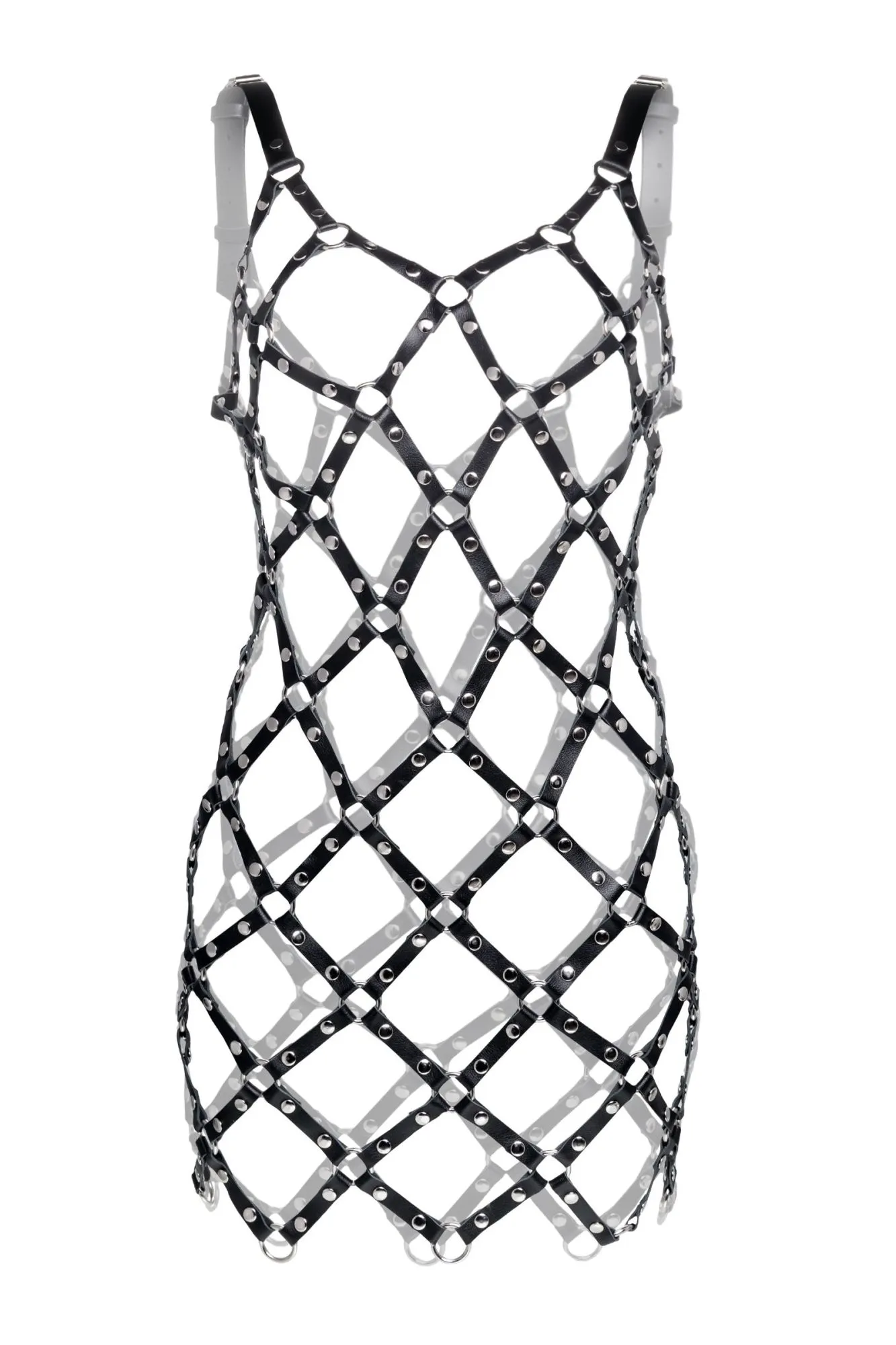 Эротическое портупея-платье pecado bdsm, из мягкой кожи, натуральная кожа, черный в Перми