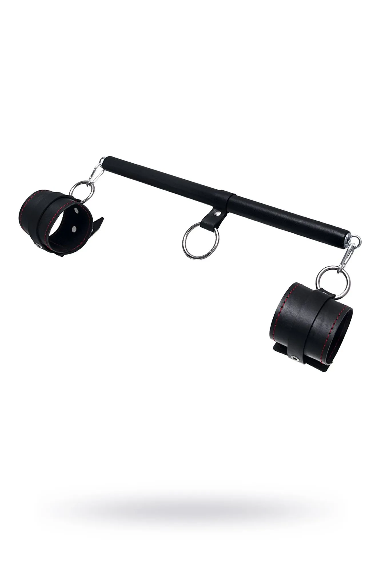 бондажный набор pecado bdsm, 3 точки фиксации, распорка, наручники, натуральная кожа, черный в Перми